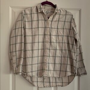 Madewell windowpane plaid flannel